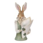 Figurina Bust de iepuras cu vaza