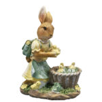 Figurina iepuras cu puisori, multicolor, 10*6*13 cm