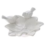Platou din ceramica cu porumbei alb