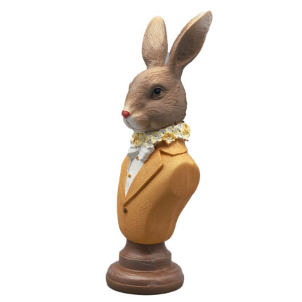 Figurina bust de iepuras  galben