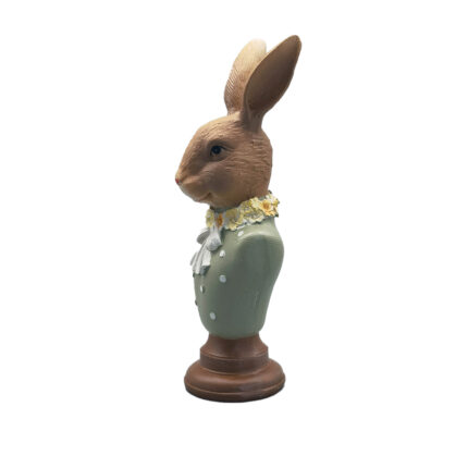 Figurina bust de iepuras gri