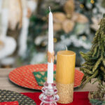 Suport pentru lumanare conica din sticla, 8*10 cm - imagine 3