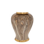 Vaza, maro cu auriu, 15*29 cm