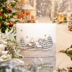 Lumanare dioda peisaj de iarna maro, 12*14*4,5 cm - imagine 2
