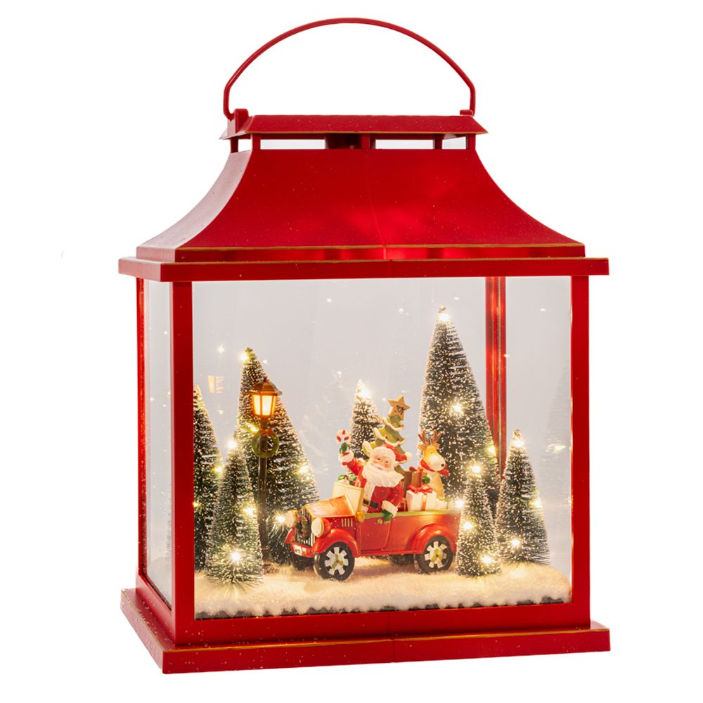 86430 Felinar LED Mos Craciun cu masinuta