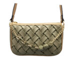 Geanta crossbody impletita verde