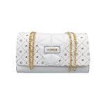 Geanta crossbody cu capsa alb