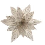 Floare decorativa din catifea bej