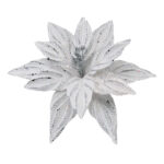 Floare decorativa din catifea alba