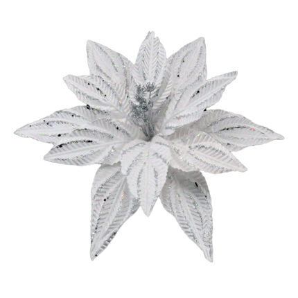 Floare decorativa din catifea alba