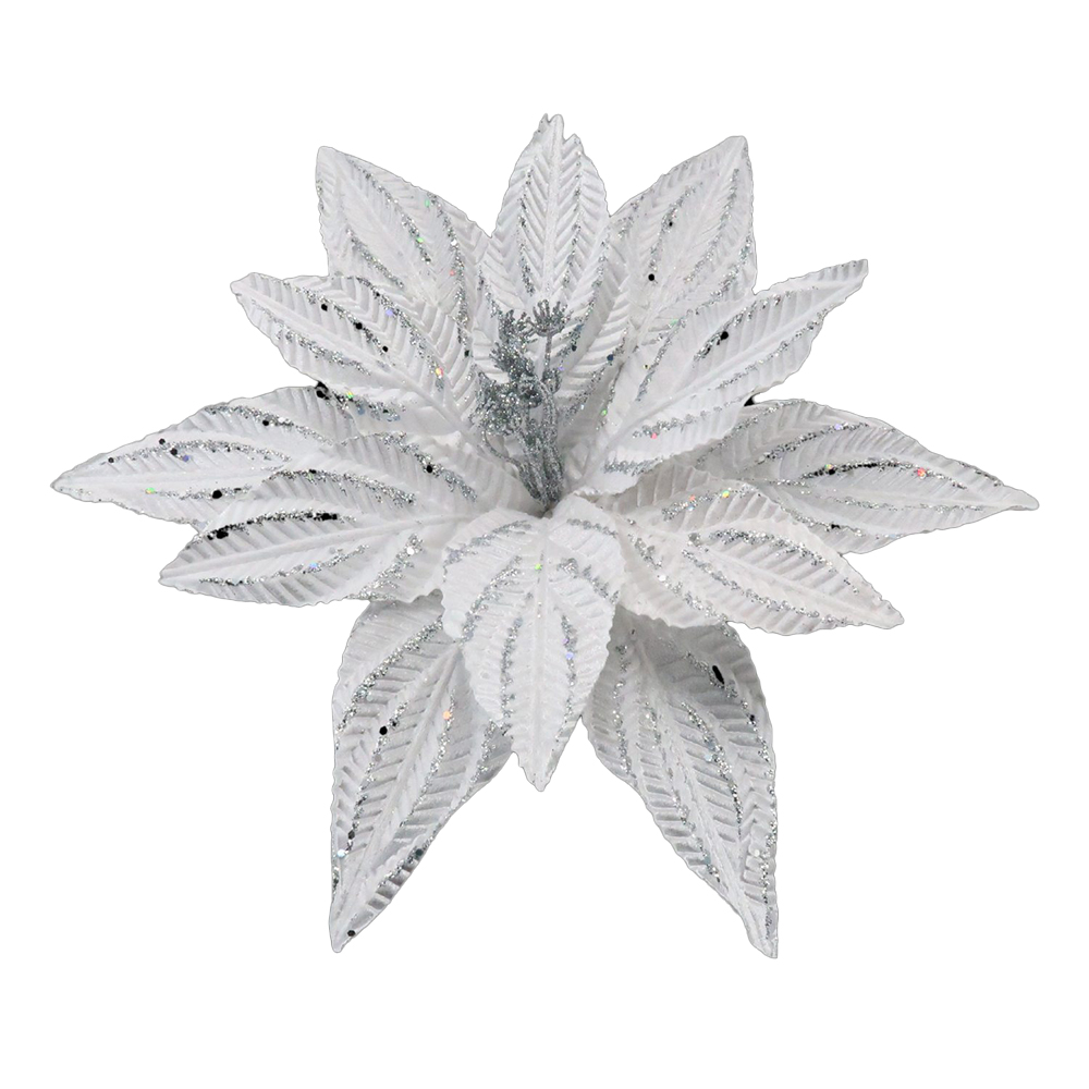 352 Floare decorativa din catifea alba