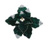 Floare din catifea verde cu perlute