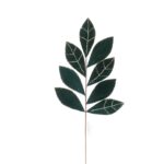 Crenguta deocrativa din material textil verde cu glitter