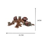 Decoratiune Craciun, Suport pentru lumanari cu rodie, 41*23*14 cm - imagine 4