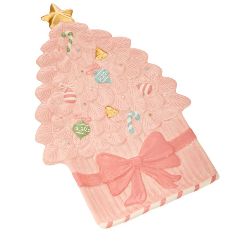 Platou in forma de bradut, roz, 37*23*4 cm