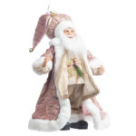 Decoratiune Craciun Mos Craciun roz, 60 cm - imagine 4