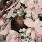 Decoratiune Craciun, Glob din catifea maro 12 cm - imagine 3