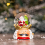 Decoratiune Craciun, Glob de sticla cu zapada Rege, 7*5 cm - imagine 4