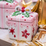 Decoratiune Craciun, Cutie de Cadou roz, 13*13*18 cm - imagine 4