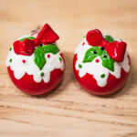 Decoratiune Craciun, Set 2 solnite rosii, 5*5*7cm - imagine 3
