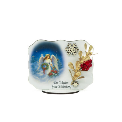 Placuta pe suport cu ingeras 11*8 cm