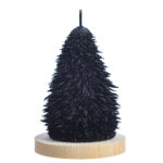 Lumanare in forma de brad, negru, 13,5*10 cm