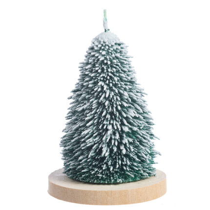 Lumanare in forma de brad, verde, 13,5*10 cm