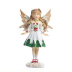Zana, alb cu verde, 14 cm