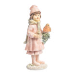 Decoratiune Craciun, Fetita, roz, 13 cm - imagine 4