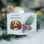 Decoratiune Craciun, Carticica pe suport 8*11 cm - imagine 2