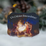 Decoratiune Craciun, Placuta Un Craciun binecuvantat 8*11 cm - imagine 2