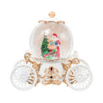 Decoratiune Craciun, Felinar muzical Caleasca cu Mos Craciun, diverse modele, 22*21*10cm - imagine 3