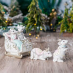 Decoratiune Craciun, Soricei in saniuta, 15 cm - imagine 2