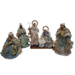 Scena Nasterii 4 piese- 6 figurine verde