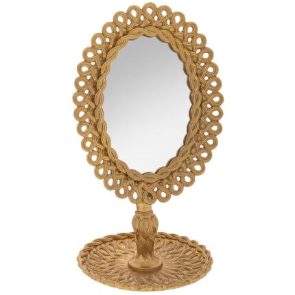Oglinda vintage aurie,16*14*27 cm