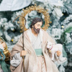 Decoratiune Craciun, Scena Nasterii 4 piese- 6 figurine verde, 35 cm - imagine 5