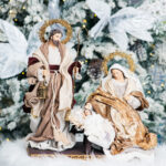 Decoratiune Craciun, Sceneta Scena Nasterii pe suport, maro 36 cm - imagine 3