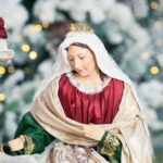 Decoratiune Craciun, Sceneta Sfanta Familie pe suport de lemn, multicolor  45 cm - imagine 5