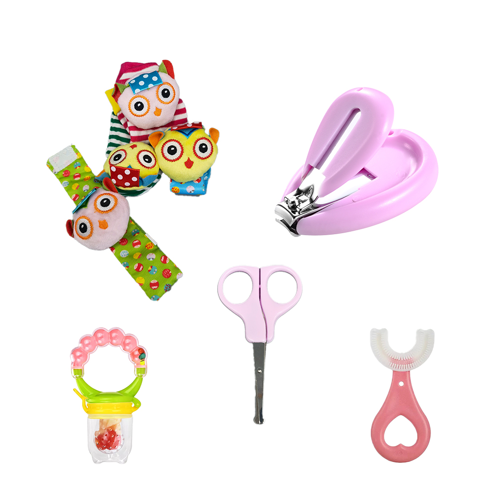 10 Set pentru bebelusi, 5 piese, roz - imagine 1