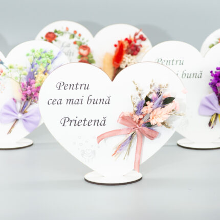 Martisor, Inima pe suport, prietena, 13 cm