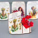 Aranjament petru 8 Martie cu flori de sapun, 12*12 cm