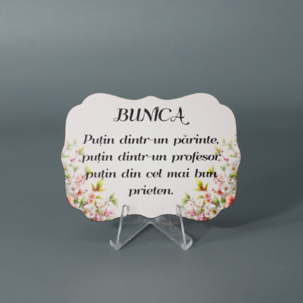 Martisor lemn cu magnet, Print UV Bunica