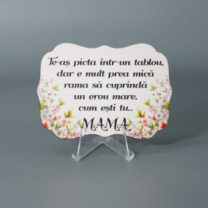 Martisor lemn cu magnet, Print UV