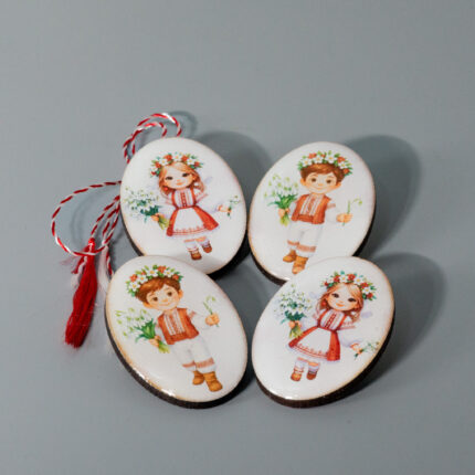 Set 4 brose Traditional, lemn si polirasina