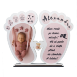Rama Personalizată Printată Piciorușe Fetiță 20*16 cm