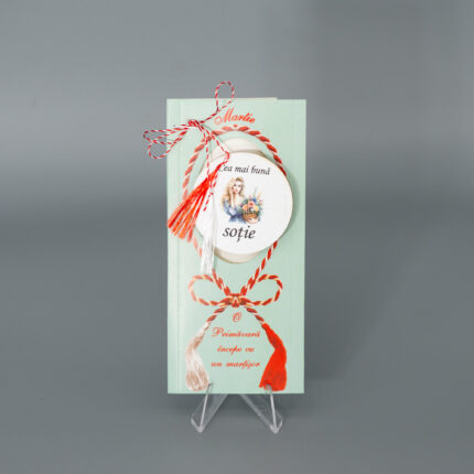 Martisor din lemn cu print UV 4,5 cm, Sotie