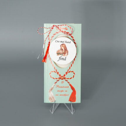 Martisor din lemn cu print UV 4,5 cm, Fina