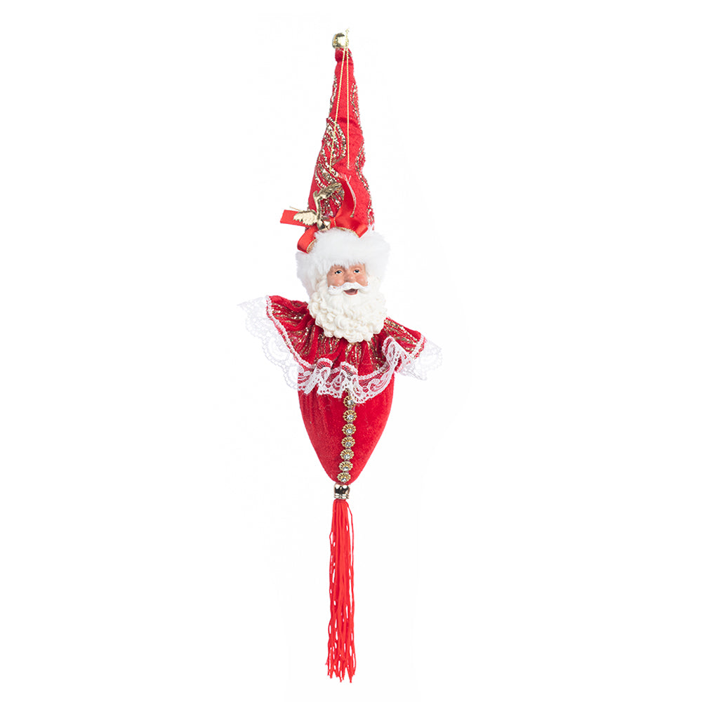 222 Set Globuri Moș Crăciun roșu, 35 cm – En Gros