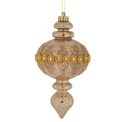 Decoratiune Craciun glob auriu, 11*23 cm