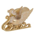 Lebădă decorativă aurie, 31 x 15 cm  